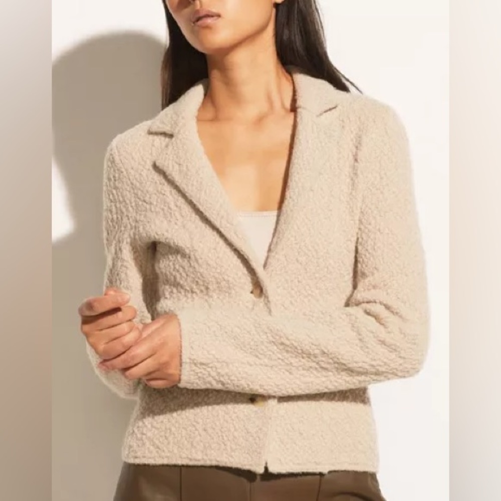 Vince Bouclé Wool Cardigan Sweater Size XL